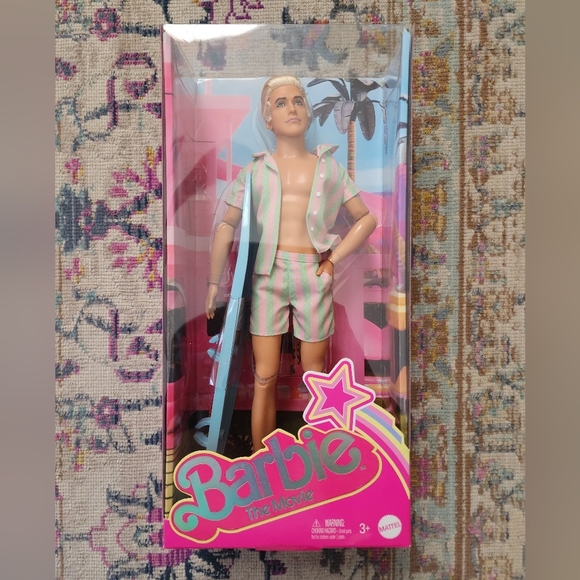 NRFB Mattel, Barbie The Movie Ken Surfing Doll (Ryan Gosling face Mold), NWT NIB - Picture 7 of 15